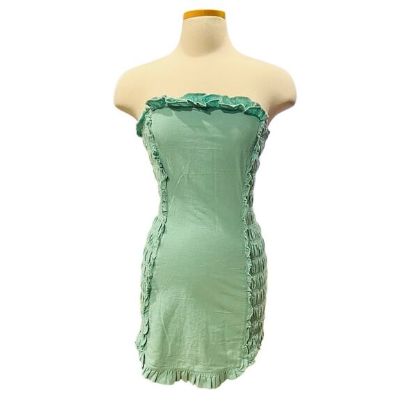 FREE PEOPLE My Muse Mini Dress Mint Size Medium New - Picture 2 of 8